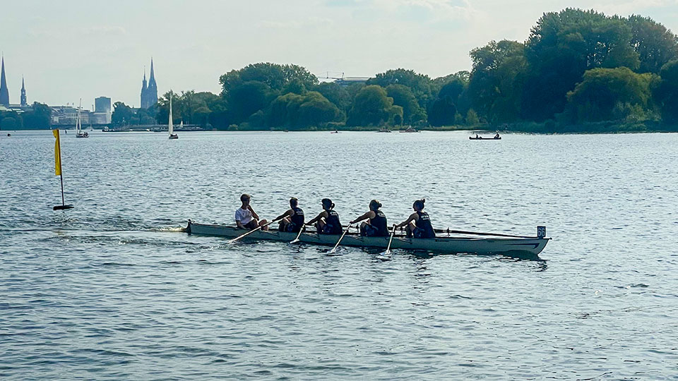 puls bei der Benefizregatta "Rudern gegen Krebs"